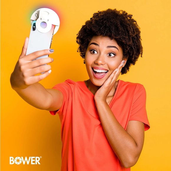 Bower RGB Phone Clip LED Light for Selfies, Makeup Apply, and More; White - Picture 4 of 8